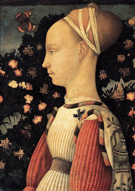 Pisanello used pink Aquilegia vulgaris in his painting